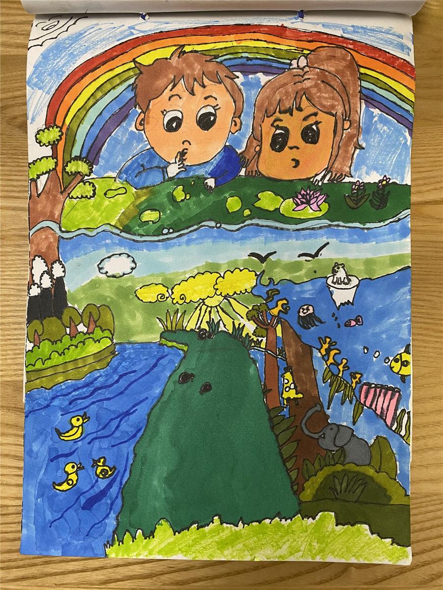 《夏日彩虹，保護地球》 孫睿陽 7歲